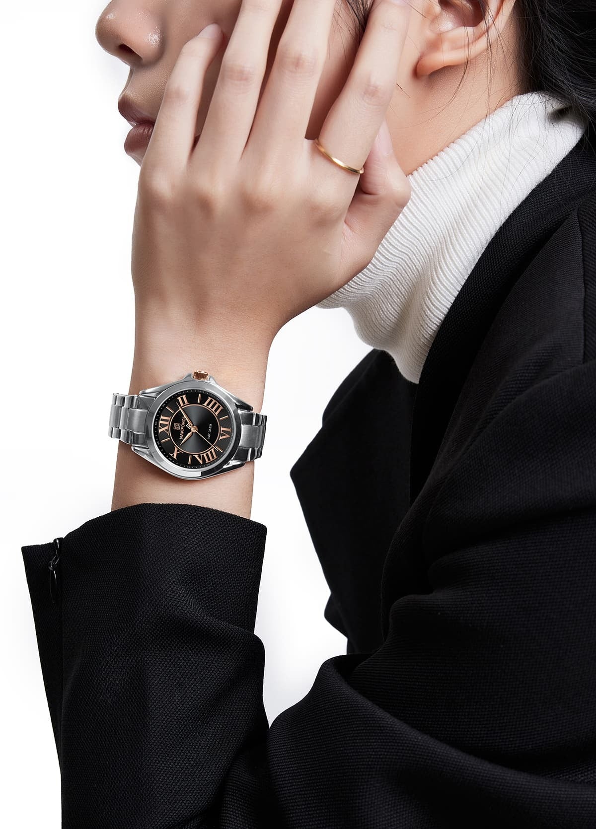 Naviforce NF5037 S.B. Stylish & Trendy New Fashionable Stainless Steel Bracelet / Wrist Watch For Women