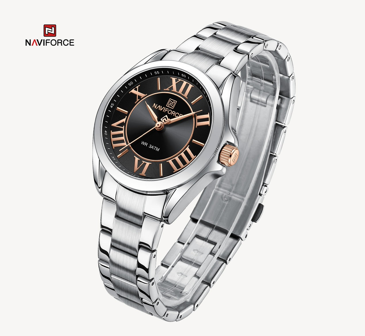 Naviforce NF5037 S.B. Stylish & Trendy New Fashionable Stainless Steel Bracelet / Wrist Watch For Women